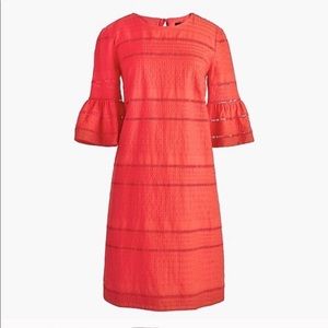 J. Crew Flutter Sleeve Eyelet Shift Dress Size 2